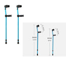2 uds aleación de aluminio codo antebrazo muleta bastón para caminar bastón bastón de senderismo plegable antebrazo codo axila muleta
