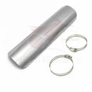 Schwarz / Chrom Motorrad Gebogene Auspuffrohr Hitzeschild Abdeckung Schutzfolie Universal für Honda Harley