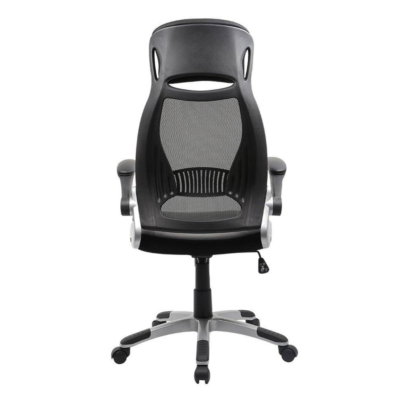 Swivel Mesh Office Computer Chair with Headrest Executive chair Ergonomic Mechanism Synchronized Height Adjustable, Black