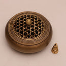 Quemador de incienso de tres patas de artesano de cobre, placa de estufa Zen Xuande, quemador de sándalo, quemador de incienso puro