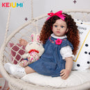 Nuevo diseño de rizos de densidad como princesa Reborn Baby Dolls Realista 60 CM Toddler Bebe Dolls Toy Kids Cosplay Playmate Regalo de cumpleaños