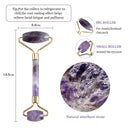 Masajeador de amatista para Estiramiento Facial, rodillo de piedra de Jade, piedra de cristal Natural, herramienta para adelgazar la barbilla fina, belleza Facial, cuidado de la piel