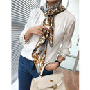 Fabuloso estampado 100% sarga bufanda de seda chal moda mujer cabeza bufandas Hijab 88*88cm