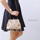 Fashion Lady Tassel Shoulder Bag Fashion Sequins Women Clutch Bag Female Metal Chain Handbag Party Purse Hasp Small bolsos X13H