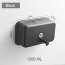 500/800/1000/1200 ml Soap Dispenser Wall Mount Black 304 Stainless Steel Soap Dispensers Leakproof Bathroom Soap Pump