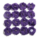 240 Uds., 5,5 cm, 2 ", racimo de perlas, centro de diamantes de imitación, Flor de pelo de gasa, flor para coser a mano, Boutique para diademas de bebé