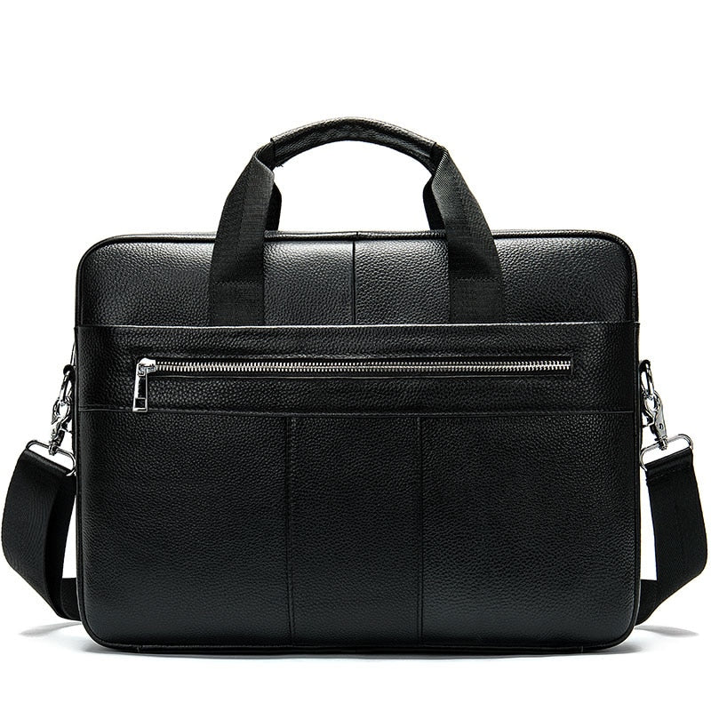 Maletines WESTAL para hombre, bolso de mensajero de cuero genuino para hombre, bolso para ordenador portátil de 14 pulgadas, bolsos de negocios de oficina de cuero para hombre para documentos 8572