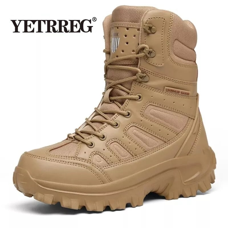 Botas militares de marca para hombre, botines antideslizantes para hombre, botas impermeables de invierno para hombre, botas de moto para hombre, botas de desierto para exteriores