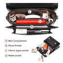 FOXER Original Split Leather Office Women Messenger Bag Stylish Lady Purse Irregular Classical Flap Elegant Female Shoulder Bag