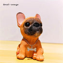 Creative French bulldog figurine home decoration car interior Ornament resin Animal sculpture crafts desktop decor birthday gift
