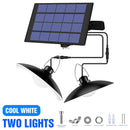 Outdoor Waterproof Double Head Solar Light LED Camping Lamp 15W 20W Emergency Lamp With Solar Panel Hanging For Garden courtyard