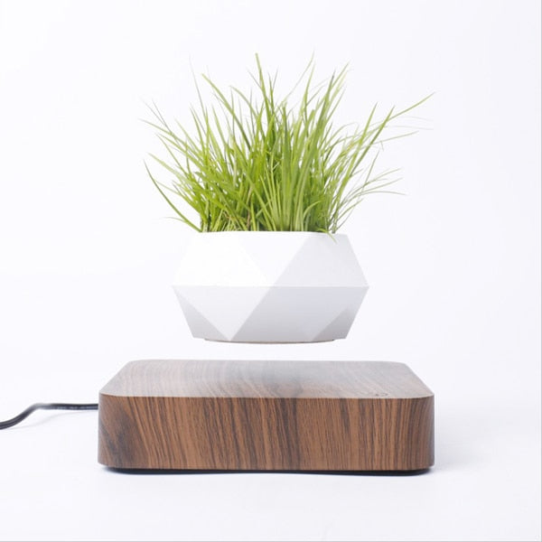 Schwebender Luft-Bonsai-Topf Rotations-Blumentopf-Pflanzgefäße Magnetische Aufhängung Schwimmender Topf Topfpflanze Home Desk Decor