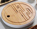 Bamboo Tea Tray Solid Bamboo Tea Board Kung Fu Tea Set with Drain Rack Tools Tea Serving Teapot Tray Set Teal Kitchen Accessorie