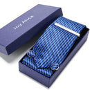 Gift Box 38 styles Tie Set Hanky Cufflinks With Gift Box Jacquard Woven Neckties Set For Men Wedding Party Lots of  accessories
