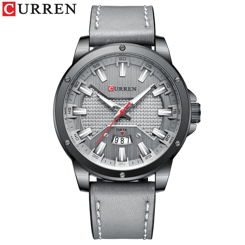 Watches CURREN for Men Luxury Brand Fashion  Quartz Wristwatch with  Leather Strap  Casual Business Clock Male