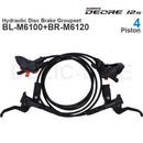 SHIMANO DEORE M6100 M6120 Hydraulic Disc Brake Groupset with M6100 Brake Lever and BR-M6100 or M6120 Brake Caliper assembled