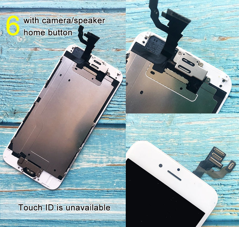 Für iPhone 6 LCD Full Set Assembly Complete Touch Für iPhone 6S Bildschirmersatz Display Für iPhone 7 LCD-Kamera + Home-Taste