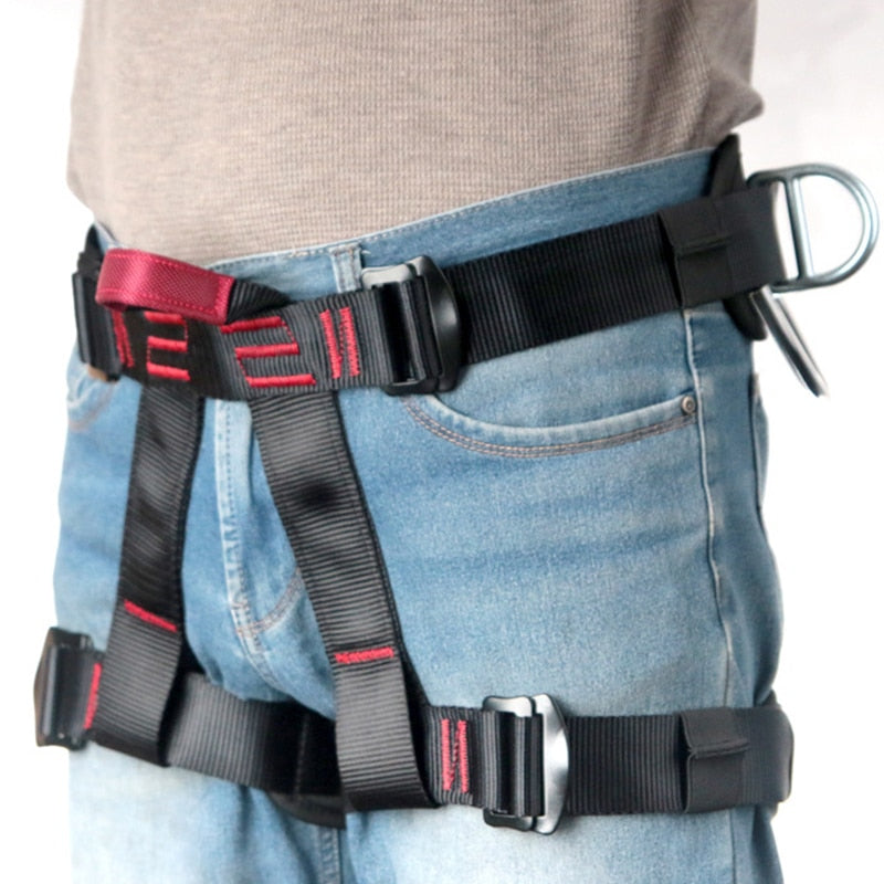 Camping Safety Belt 25KN Outdoor Rock Climbing Outdoor Expand Training Half Body Harness Protective Supplies Survival Equipment