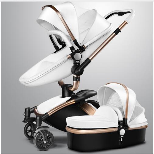 Fast and free shipping 3in1 Aulon baby stroller free return pram new model in 2021 lying and seat 2in1 carriage