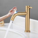 Grifo de lavabo táctil SDSN SUS304 de acero inoxidable, grifo de lavabo de baño frío único con Sensor, grifo de lavabo negro, grifos de Control táctil