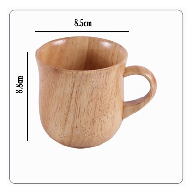 Creative Natural Jujube Wood Mugs Japan Style Breakfast Beer Milk Mug Green Tea Coffee Wooden Cup Water Bottle Home Drinkware