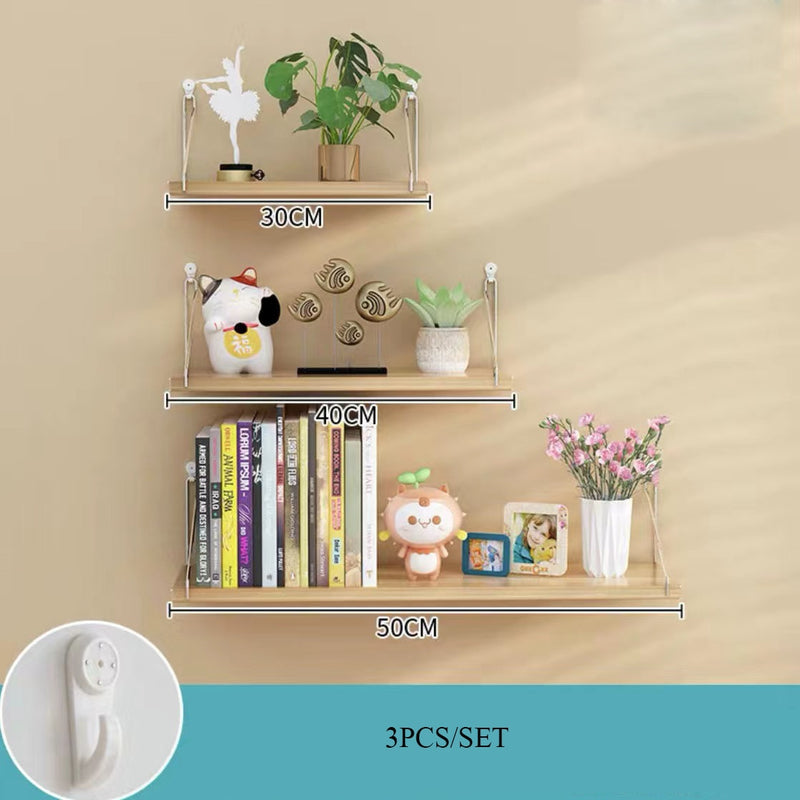 3 STÜCKE Holz Wandbehang Regale Wohnzimmer Dekor Ausstellungsstand Blumentopf Bücherregal Halter Rack Badezimmer Küche Lagerregal