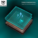 BULLCAPTAIN RFID Blocking Men's Leather Wallet Bifold Slim Wallet Multi-card Card Holder ID Wallet QB 05