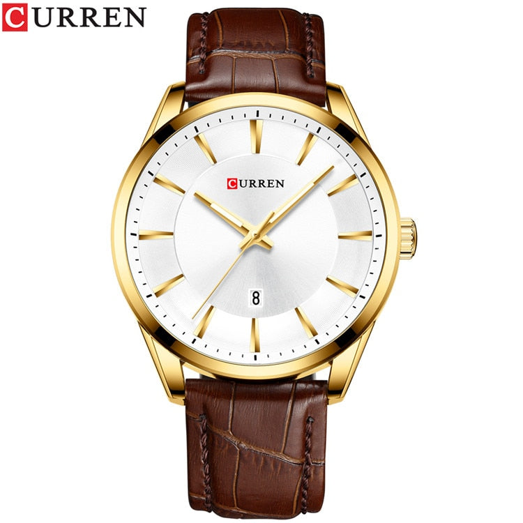 CURREN New Quartz Watches for Men Leather Strap Male Wristwatches Top Luxury Brand Business Men's Clock Reloj Hombres