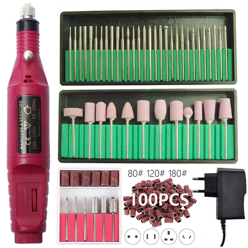 Taladro eléctrico de uñas de 35000RPM, taladro de manicura, taladro de pedicura, lijadora, taladro de uñas de salón, herramienta profesional de taladro de uñas