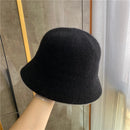 2020 Panamá cálido invierno sombrero de cubo para mujer para adolescentes sombrero de lana de fieltro para niña otoño e invierno moda piel negro gorra de hip hop