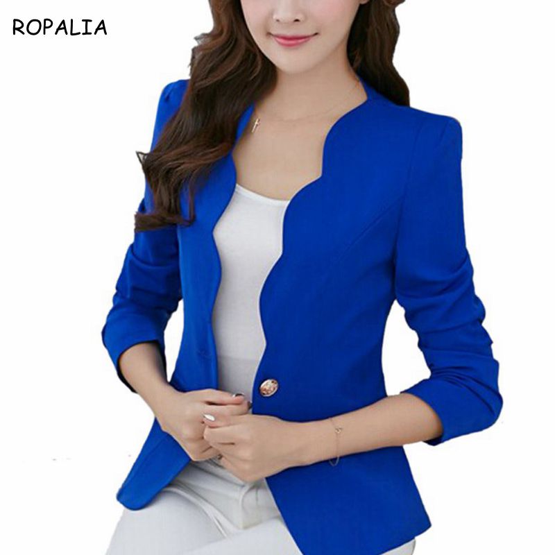 Ladies Women Jacket OL Fashion Slim Blazer Coat Women Suit jacket Long Sleeve Ladies Blazer Work Wear