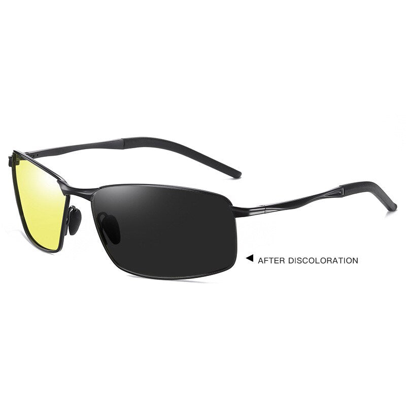 SIMPRECT Polarisierte Sonnenbrille Herren 2022 Photochrome Sonnenbrille für Fahrer Vintage Retro Square Anti-Glare-Sonnenbrille für Herren