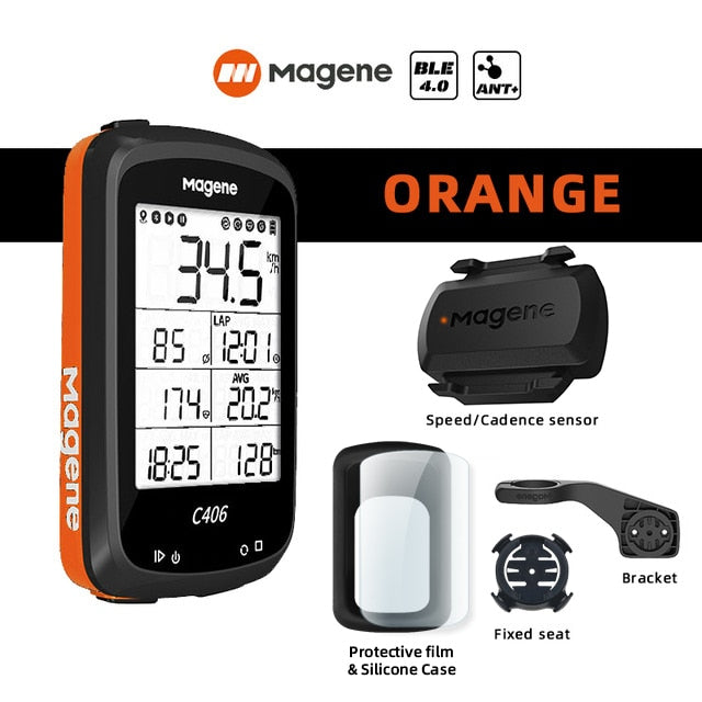 Magene C406 Bike Computer GPS Wireless Smart Mountain Road Bicycle Monito Stopwatchring Cycling Data Map bicycle Speed Stopwatch