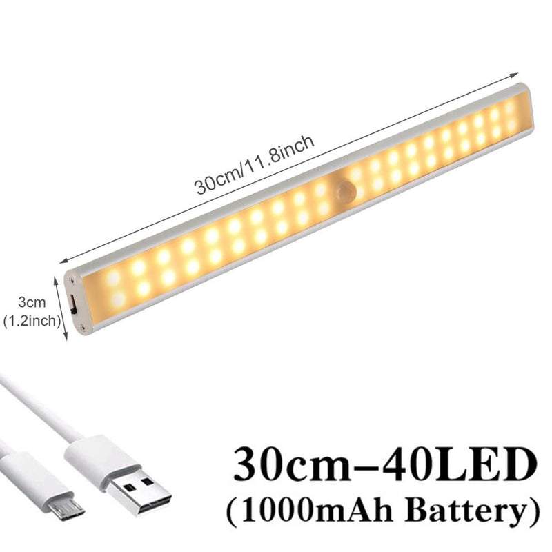 USB/Batterie-Bewegungssensor-Licht unter Schranklicht für Schlafzimmer, Kleiderschrank, Küche, Treppenhaus, Schrank, LED-Licht, Lampe, Heimdekoration