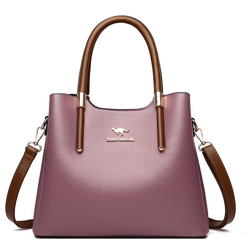 Bolsos cruzados informales de cuero para mujer 2021, bolso de mano de diseñador de lujo para mujer, bolso de hombro de alta calidad con asa superior, bolso principal