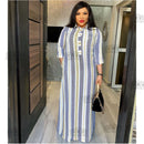 New Fashion  Shirt collar African chiffon Loose Long Dashiki Traditional Party Dress For Lady （CPXF04））