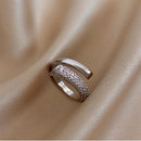 2020 new creative design zircon metal opening Ring for woman fashion luxury jewelry sexy party girl&