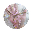 Nueva falda de malla de otoño para mujer, falda larga bordada con lentejuelas de libélula, falda informal de gasa con apliques, faldas oscilantes a media pantorrilla