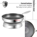 Sartén antiadherente de acero inoxidable 316 /304 de calidad de cocina AIWILL, sartén antiadherente para cocinar bistec frito, horno electromagnético General