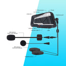 HEROBIKER 2 Sets 1200M BT Motorcycle Helmet Intercom Waterproof Wireless Bluetooth Moto Headset Interphone FM Radio for 2 Rides