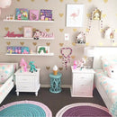 Gold Hearts Wall Stickers for Kids Room Bedroom Living room Home Decoration DIY Stickers Baby Girl Wall Decals Nursery Room