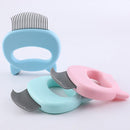 Pet Massage Brush Shell Shaped Handle Pet Grooming Massage Tool To Remove Loose Hairs Only For Cats Pet Supplies
