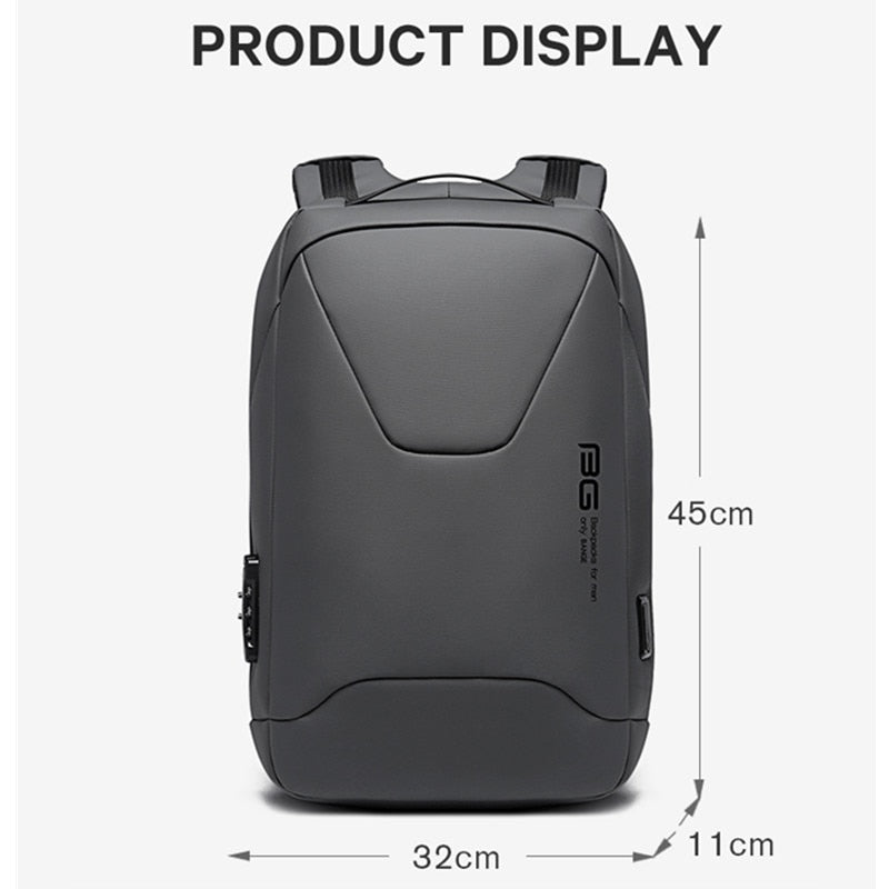 BANGE New Men Anti Theft Waterproof Laptop Backpack 15.6 Inch Daily Work Business Backpack School back pack mochila for Male