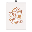 Sunshine Love Number Letter ABC Wall Art Canvas Painting Nordic Posters And Prints Wall Pictures For Kids Room Bedroom Decor