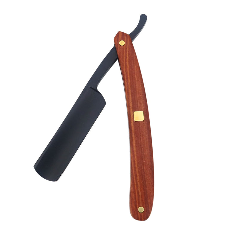 DRGSKL Wooden Handle Manual Shaving Razor Super Sharp, Classical Stainless Steel 440C Blade Razor Barber Shaver Hair Knifes