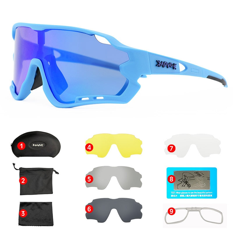 MTB bicicleta gafas hombre mujer Ciclismo gafas de sol Uv400 polarizado bicicleta gafas deportes carreras montar gafas Ciclismo 1 lente