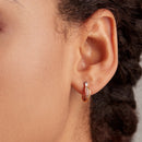 WOSTU New Arrival 100% 925 Sterling Silver Bicolor Earrings For Women Making Fashion Jewelry 2019 New Earrings CQE719