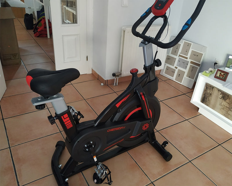 ONETWOFIT 127kg carga estática bicicleta apartamento Spinning bicicleta gimnasio estacionario bicicleta de ejercicio equipo de Fitness para entrenador en casa