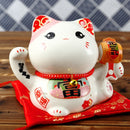 6 inch Ceramic Maneki Neko Money Box Lucky Cat Ornament Home Decor Gift Feng Shui Fortune Cat piggy Bank
