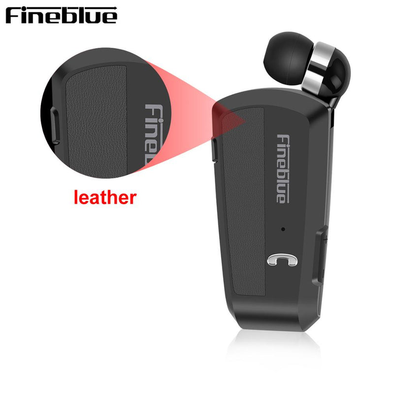 Fineblue F990 Newest Wireless business Bluetooth Headset Sport Driver Earphone Telescopic Clip on stereo earbud Vibration Luxury